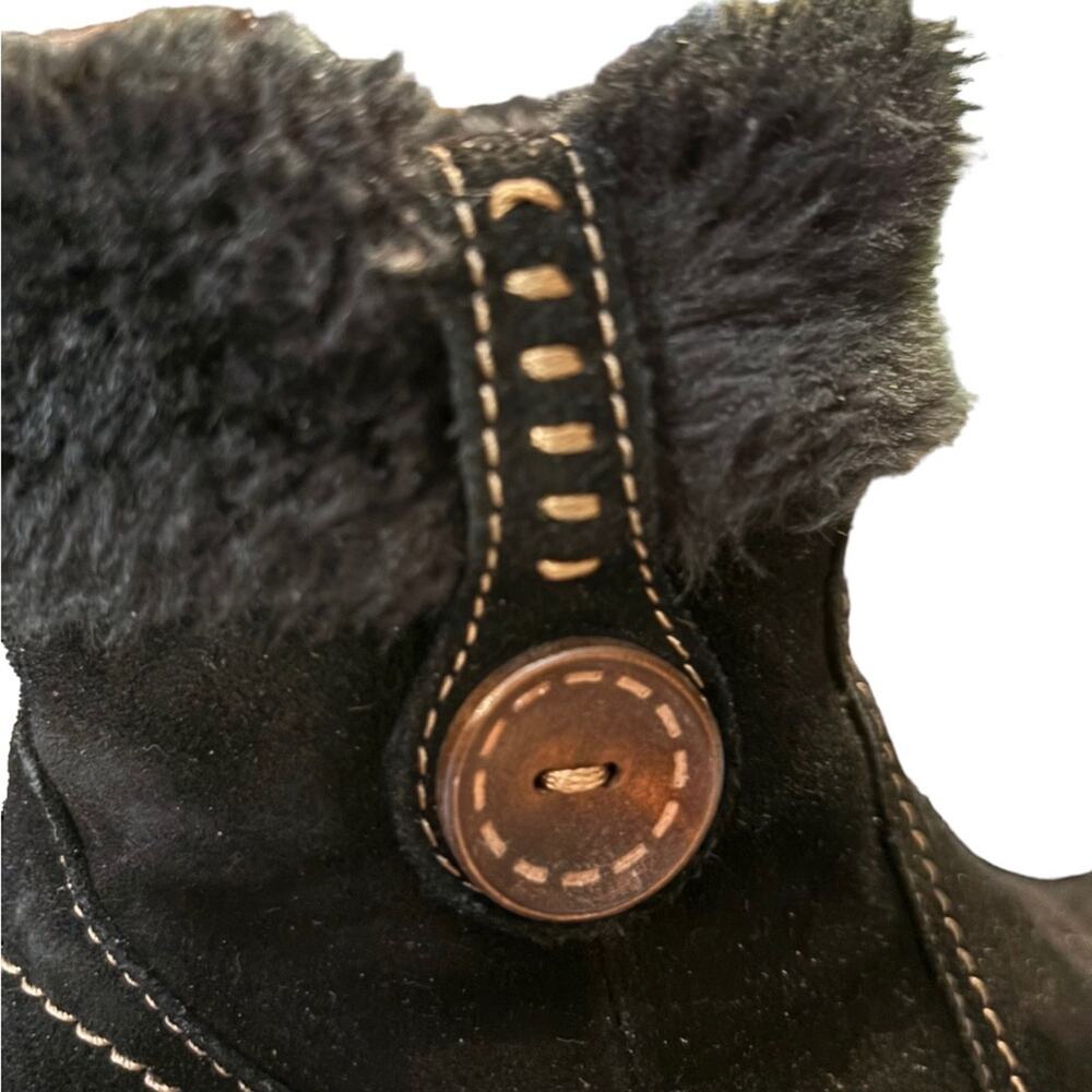 BareTraps Elexa Leather Boots Women’s Size 6 M Faux Fur Ankle Winter Warm Zip - Picture 5 of 14